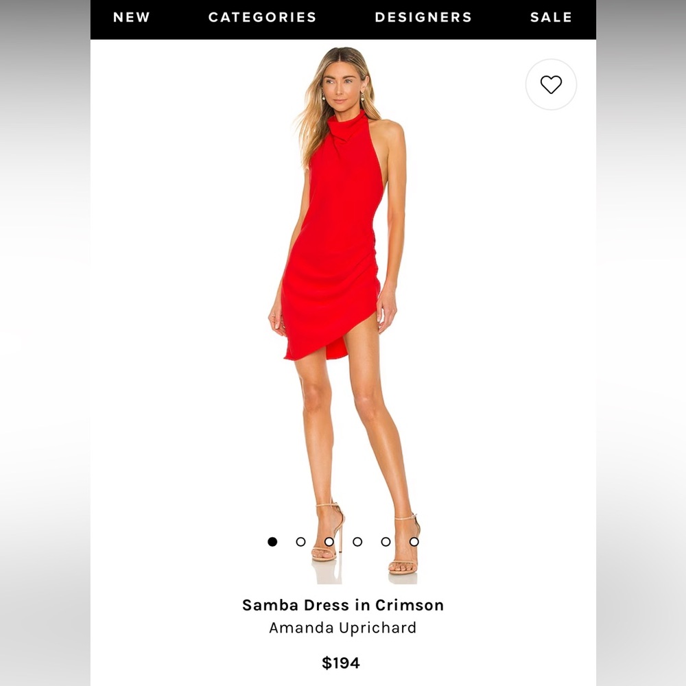 Amanda Uprichard Samba Dress in Crimson